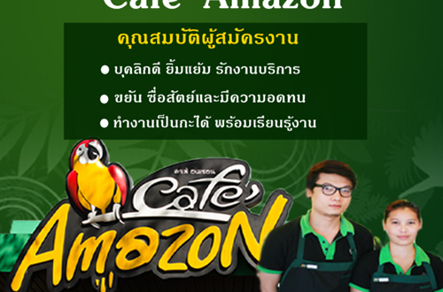 งาน Part Time – Full Time ร้านกาแฟ Cafe Amazon สาขาทั่วประเทศ