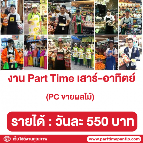 งาน Part Time PC ขายผลไม้ (วันเสาร์-อาทิตย์)