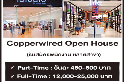 Copperwired รับสมัครพนักงาน Part Time – Full Time