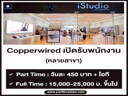 Copperwired เปิดรับพนักงาน Part Time – Full Time หลายสาขา