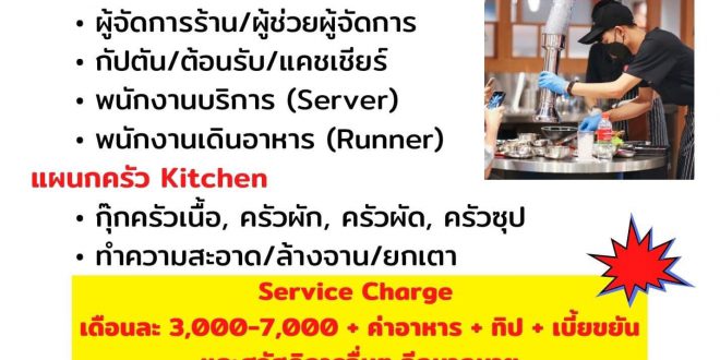 รับสมัครพนักงานร้านแซมาอึล ชิกตัง