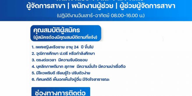 รับสมัครพนักงานกวดวิชาบ้านครูมด (ประจำ – พาร์ทไทม์)